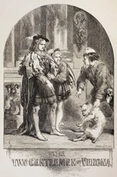 Ilustrace pro The Two Gentlemen of Verona, z „The Illustrated Library Shakespeare“, vydané v Londýně 1890